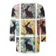 thumbnail image 5 of Tops de Cuello Redondo para las Mujeres Carnaval Impreso 3/4 Manga Blusa Casual Verano Suave, Blusas para las Mujeres Casual, 5 of 7