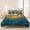 Orange, Blue, Yellow, variant on 3 Pieces King Quilt Set,Oil Style Animals Swan Soft Bedding Sets with 1 Quilt & 2 Pillow Shams,Sunset Background Summer Bedspread Lightweight Coverlet Comforter for All Season