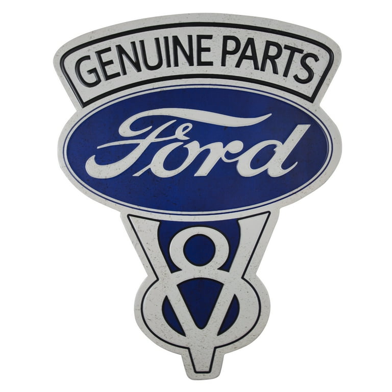 Ford vintage Genuine Parts ヴィンテージ　看板 Vintage Ford V8 Genuine Parts Embossed Metal Sign - Walmart.com