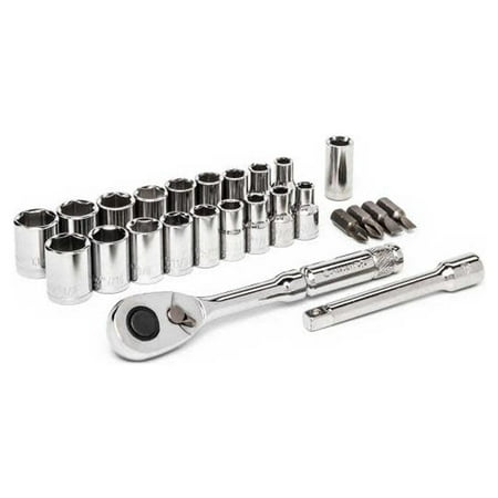 UPC: 0037103342225 | Crescent 25 Pc 1/4In Drive 6 Point Sae/metric Mechanics Tool Set