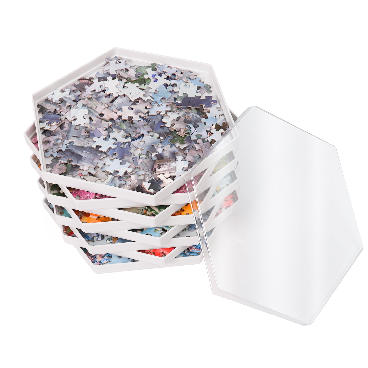Becko stackable puzzle sorting trays jigsaw puzzle sorters with lid