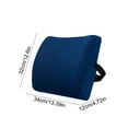 thumbnail image 2 of Thickened Lumbar Cushion Memory Foam Back Support Pillow for Office Chair Car Seat Sofa Ergonomic Design Breathable Mesh Cover with Straps Dark, 2 of 5