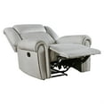 thumbnail image 3 of Ben Manual Reclining Chair- 41 Inch- Gray Microfiber- Nailhead Trims, 3 of 6