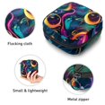 Colorful Musical Note Pattern Sanitary Napkin Storage Bag Menstrual Pad
