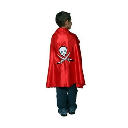 Kids Carribean Pirate Captain Skull Dressup Cape Halloween Costume