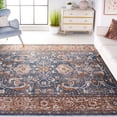 thumbnail image 3 of Safavieh Heirloom Fenton Oriental Polyester Area Rug, Blue/Rust, 9' x 12', 3 of 12