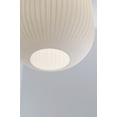 thumbnail image 3 of AFX Callie 5-inch White Pendant, Frosted Ribbed White Glass Shade, 3 of 3