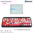 UBOTIE Portable Bluetooth Colorful Computer Keyboards, Wireless Mini