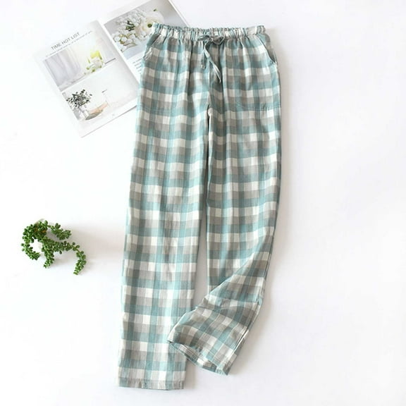 Aboser Womens Pajama Pants, Full Length Sleepwear Comfy Lounge Pants Plaid Pajama Buttoms with Pockets Drawstring Pjs Pants