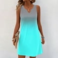 thumbnail image 2 of GXIPO Sun Dresses for Women 2025 Vacation Summer Casual Sleeveless Tank Dress Beach Cover Ups Trendy Midi Sundress Cyan L, 2 of 7