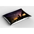 thumbnail image 2 of Ambesonne Antique Pillow Sham 2 Pack, Roman Ruins at Night, 26"x20", Indigo, 2 of 3