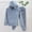 Blue, variant on Fesfesfes Kids Solid Color Winter Fleece Clothes Set 2 Piece Solid Color Hooded Tops and Pants Set Cozy Warm Clothing for Children Boys Girls Outfit(Gray,7-8 Years)