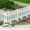 White/C, variant on White Plastic Garden Fence with Stakes, 19.6"x5.1" Weather Resistant Decorative Landscape Edging Border DIY Easy Install Reusable Fencing for Lawn Flower Bed Vegetable Garden Outdoor Landscaping C