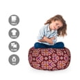 thumbnail image 2 of Tribal Storage Toy Bag Chair, Abstract Composition of Flowers Ornamental Swirls and Curls Bohemian Inspirations, Stuffed Animal Organizer Washable Bag, Small Size, Multicolor, by Ambesonne, 2 of 3