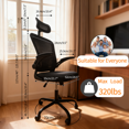 thumbnail image 3 of Yvike Ergonomic Office Desk Chair, Breathable Mesh Swivel Computer Chair, Lumbar Back Support Task Chair, Office Chairs with Armrests Lumbar Support and Adjustable Headrest Tilt Function,Black, 3 of 8