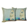 thumbnail image 6 of Ambesonne Nautical Throw Pillow Cover 2 Pack, Aquatic Objects Boats, 16", Blue Beige, 6 of 6