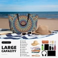 thumbnail image 5 of Wukai Round Mandala Print Zipper Bag,large Beach Tote Bag,Waterproof Sandproof Bag,Grocery and Picnic Tote Travel Bag, 5 of 5