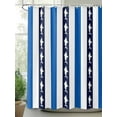 thumbnail image 2 of Shower Curtain Ocean Shark Stripes Bathroom Curtains with Hooks, Waterproof Fabric Blue White Striped Bath Shower Curtains Set for Bathroom Bathtubs Decor 36x72 Inch, 2 of 8