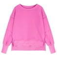 thumbnail image 5 of Ixbnca Girls Oversized Sweatshirt Long Sleeve Crewneck Kids Lightweight Side Slit Pullover Sweatshirts Tops, 5 of 7