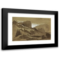 Thomas Moran 24x17 Black Modern Framed Museum Art Print Titled - Near Meadow Creek, Utah (1871)