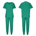 thumbnail image 2 of Haivin Scrub Suit for Women with Pockets and Short Sleeve, Professional Nursing Uniform for Medical Work and Daily Use, 2 of 5