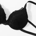 thumbnail image 6 of Inglocry Lace Nursing Bra, Wirefree Padded Nursing Bras for Breastfeeding, V Neck Maternity Bra for Pregnancy, Soft Lace Black 75C, 6 of 6