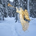 thumbnail image 4 of EASTIN Angel Table Decor Battery Powered LED Acrylic Garden Trinkets Lighted Angel Statue Office Decor, 4 of 9