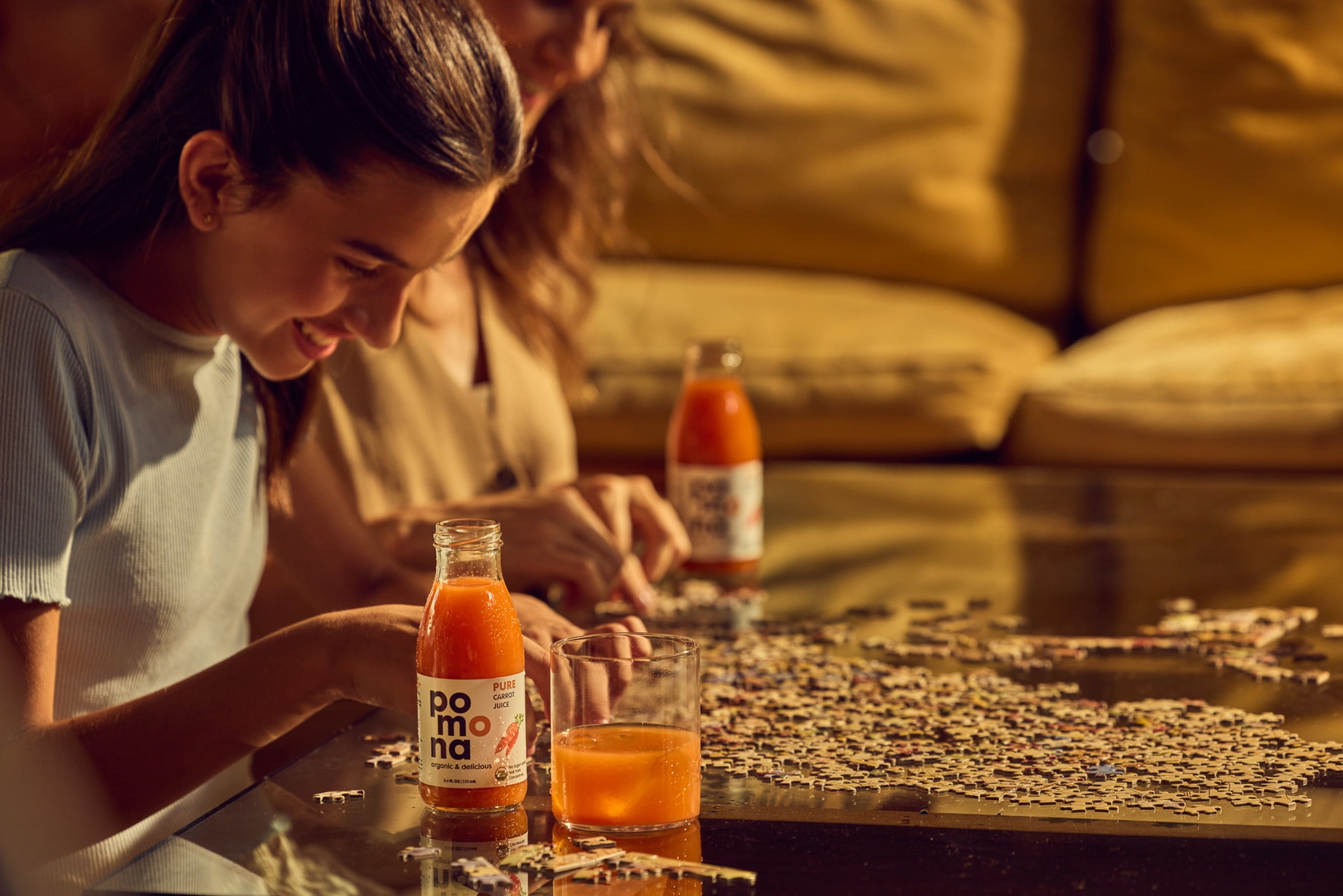 Pomona Organic Juices Carrot Juice: Pack of 12 x 8.4 Ounce Bottles, Organic Juice, Non-GMO, No Sugar Added, Not from Concentrate, Gluten Free, Kosher Certified, Preservative Free