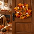 thumbnail image 6 of Aurorax Fall Wreaths for Front Door 22 inch,Fall Wreath Decorations with Sunflower Pumpkin Maple Leaves Farmhouse Sunflower Wreath Decor Indoor Wall Mantel, 6 of 6