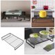 thumbnail image 3 of Estante de almacenamiento de cocina de metal, organizador multifuncional de encimera para cocina de inducción, suministros de cocina, soporte de hierro negro para uso doméstico, 3 of 7