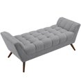 thumbnail image 3 of Hawthorne Collection Fabric Bedroom Bench in Expectation Gray, 3 of 6