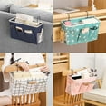 thumbnail image 2 of Necvior Dorm Rooms Bed Rails Hanging Organizer Bedside Storage Bag for Books Magazines, 2 of 20