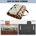 thumbnail image 5 of COEQINE Universal Golf Cart Seat Towel Blanket Covers for All Weather, Foldable Design with Handle, Fit for EZGO, Club Car and More 2-Seat Golf Carts, Gradient Leopard Print, 5 of 8