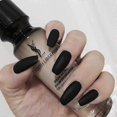 thumbnail image 4 of 24PCS Matte False Nails Long Coffin Press on Nails, Matte Black - stock, 4 of 5
