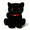 Black, variant on 7.9 '' Sitting Cute Collar Black Cat Plush Toy-Soft Stuffed Kitten Doll Cuddle Companion Plushies Birthday Gift for Kid