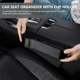 thumbnail image 2 of Troglfold car gap filler Car Seat Gap Filler Organizer with Cup Holder and Pouches (2pcs),10.16"X6.46"X2.4", 2 of 10