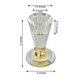 thumbnail image 3 of Efavormart 3" Tall Gemcut Premium Crystal Glass Taper Candlestick Holder Stand With Gold Metal Stem, 3 of 10