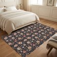 thumbnail image 4 of Area Rugs 3'x5', Paisley Botanical Carpet Runner Indoor Outdoor Rugs Home Decor Aesthetic, Vintage Blossom Foliage Black Non Slip Mats Washable Accent Rug for Living Room Bedroom, 4 of 8
