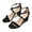 BLACK/NUBUCK-1, variant on Women's Ankle Strap Dress Pump Low Chunky Heel Sandals SILVER/GLITTER Size 7