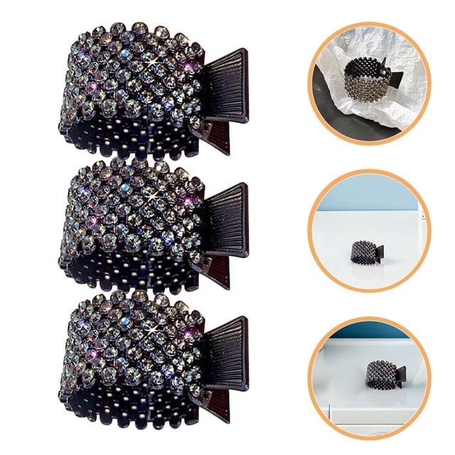 ADDHAT 3Ud Clip Metálico Con Para Peinados Seguros Y Versátiles En Color Negro