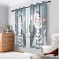 thumbnail image 6 of Girl Flower Rose Blackout Curtains Thermal Insulation 63 inch Grommet for Bedroom Living Room Bathroom Kitchen Windows 2 Pack, 6 of 6