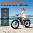thumbnail image 5 of 26" Fat Tire Electric Bike for Adults, 750W Motor (1500W Peak), 48V 15.6Ah Removable Battery, UL 2849 Certified Off-Road Ebike, 7-Speed Dual Disc Brakes, Black, 5 of 10