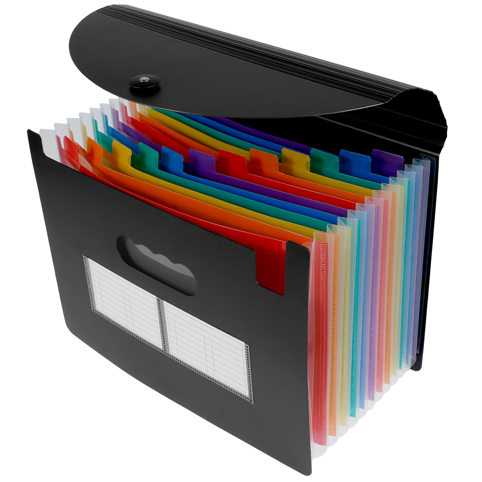 Austok 12 Pockets Expanding File Folder,A4/Letter Size Desktop