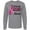 AC-Heather Grey, variant on Inktastic Breast Cancer Awareness Nobody Fights Alone Pink Ribbon Long Sleeve T-Shirt
