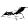 thumbnail image 4 of vidaXL Chaise Longue Textilène et Aluminium Noir, 4 of 5