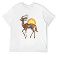 thumbnail image 3 of Hanmun Gazelle Men's Graphic Tees Print Vintage T-Shirts Short Sleeve Casual Size S-3XL USA, 3 of 9