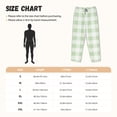 thumbnail image 3 of Balery Pistachio Green Checkboard Pantalones de pijama para mujer, pijamas ultraligeros, pantalones de estar por casa-Medium, 3 of 6