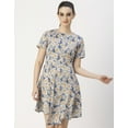 thumbnail image 5 of Moomaya Short Sleeve Asymmetric Printed Dress - Women's Trendy Casual Dress, 5 of 9