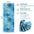 thumbnail image 2 of Blue Gold Marble Pattern Hot Yoga Mat Towel Non Slip for Hot Yoga - Quick-Drying Yoga Mat Cover with 4 Corner Pockets with Travel Bag - Hot Yoga Towel Non Slip Grip Moisture Wicking Sweat 70"x26", 2 of 6