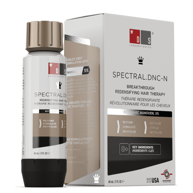 2 oz / 60 ml , DS Laboratories Spectral DNC-N Breakthrough Redensifying Hair Therapy Topical Support with Nanoxidil 5% Hair - Pack of 2 w/ Sleekshop Teasing Comb DS Laboratories Labs by Sleekshop belleza